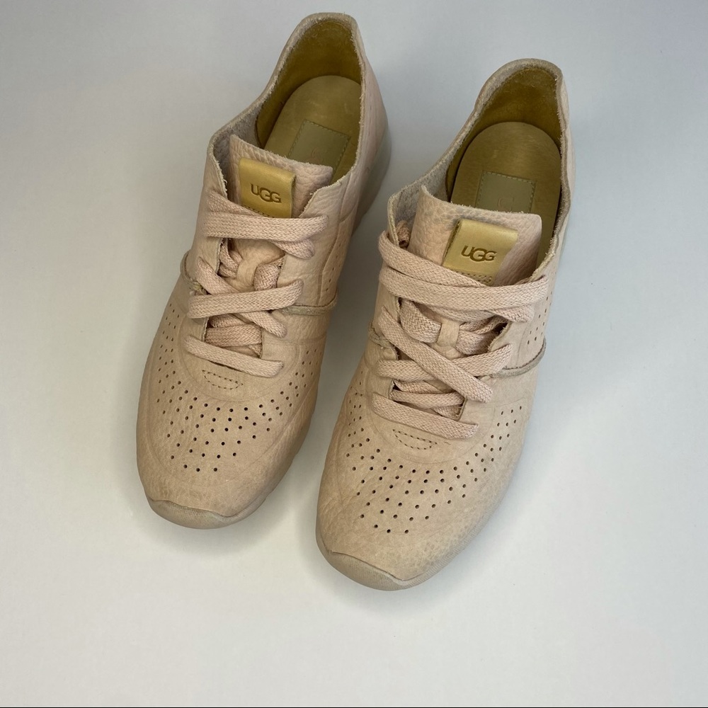 UGG Treadlite Pastel Pink Leather Sneakers